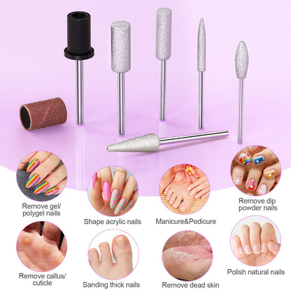 20000RPM Electric Nail Drill Compact Portable Efile Professional Manicure Pedicure Nail File Drill Kit for Acrylic, Gel Nails and Home Salon Use
