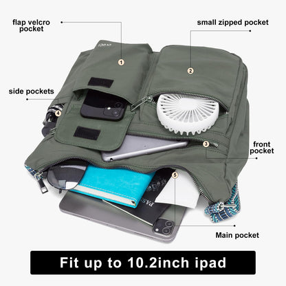 CLUCI Travel Purses for Women, Waterproof Nylon Crossbody Bags for Woman Trendy, Anti Theft Shoulder Handbags for Ladies