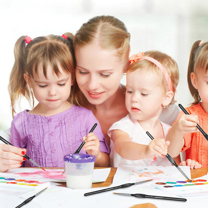 Detailing Paint Brush, 11 Pcs Miniature Paint Brushes with Triangular Handles, Art Paint Brushes for Acrylic Painting, Model, Face, Figurine, Watercolor, Oil, Paint by Numbers Kit for Adults