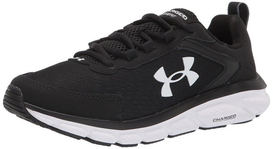 Under Armour Mens Charged Assert 9 CN, Black (001)/White, 14 Medium US