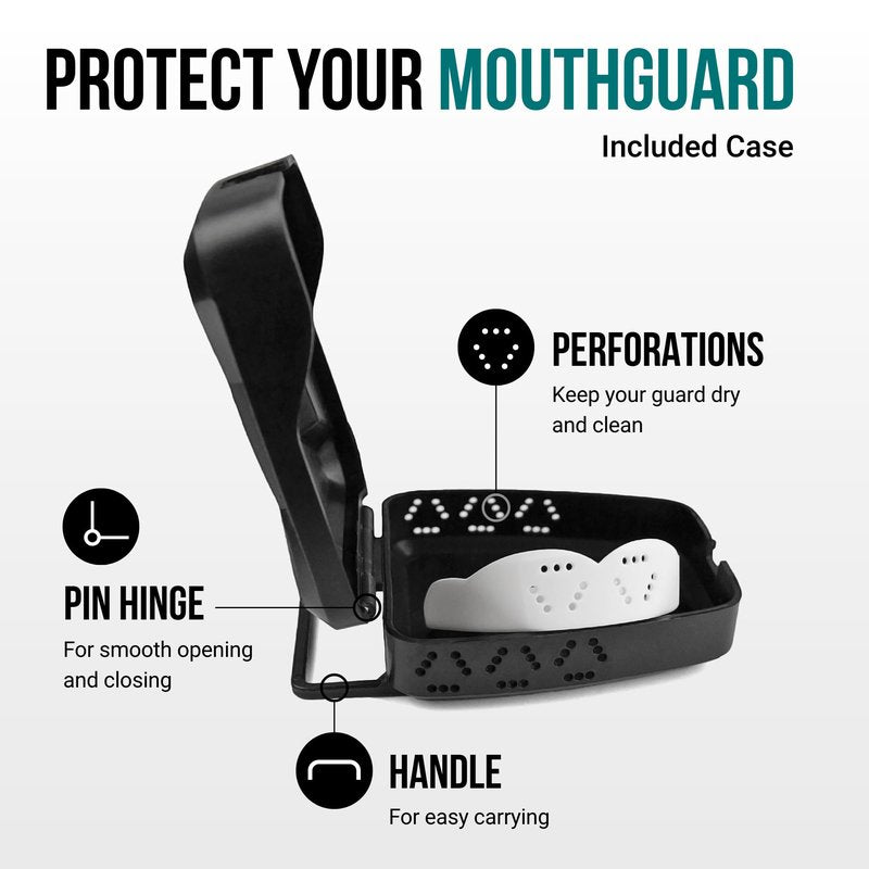 SISU 3D Mouthguard, Snow White with Case - Pre-Formed, Easy Fit Protection for Lacrosse, Football, Hockey, Team Sports - Adult Fit - Remoldable Up to 20 Times - Works for Braces - Non Toxic