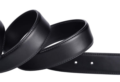Weifert Men's Dress Belt Black Leather Belts for Jeans (32-34, Black2)