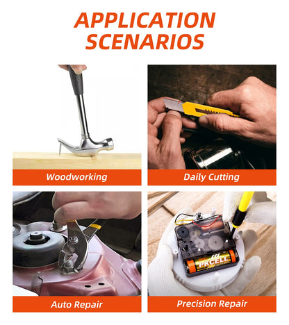 DIFFLIFE 40-Piece Tool Set - General Household Hand Tool Kit with Plastic Toolbox Storage Case…