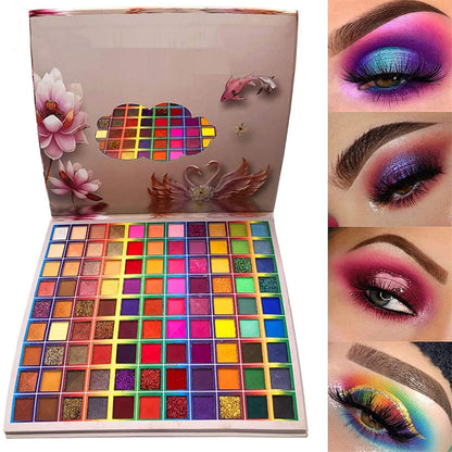 99 Colors Eyeshadow Palette, Colorful Eyeshadow Palette, Professional Matte Shimmer Glitter Rainbow Makeup Pallet, Colorful Long Lasting Highly Pigmented Eye Shadow Mother's Day Gifts for Women
