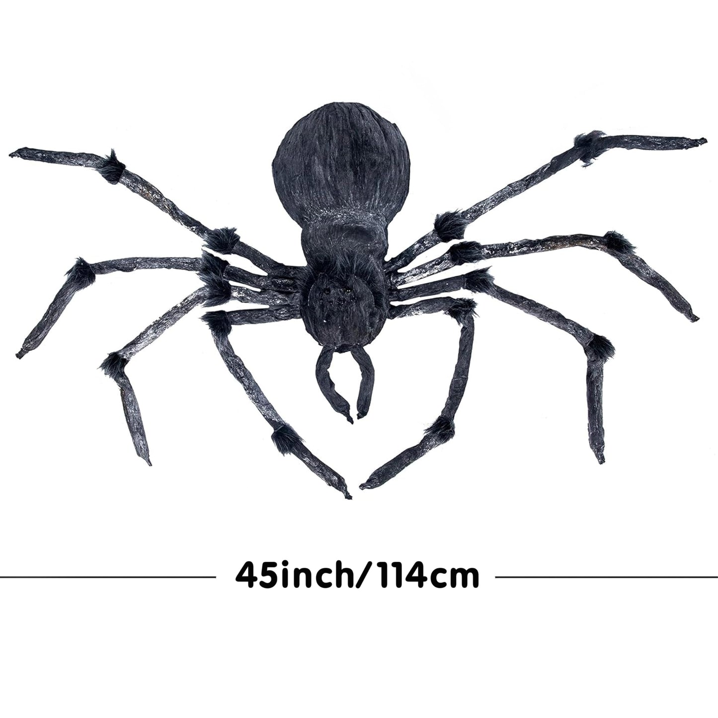JOYIN Halloween Outdoor Decorations Giant Spider, 45” Scary Large Spider Halloween Decor Outside, Indoor Party Supplies, Yard Lawn Garden Haunted House Prop