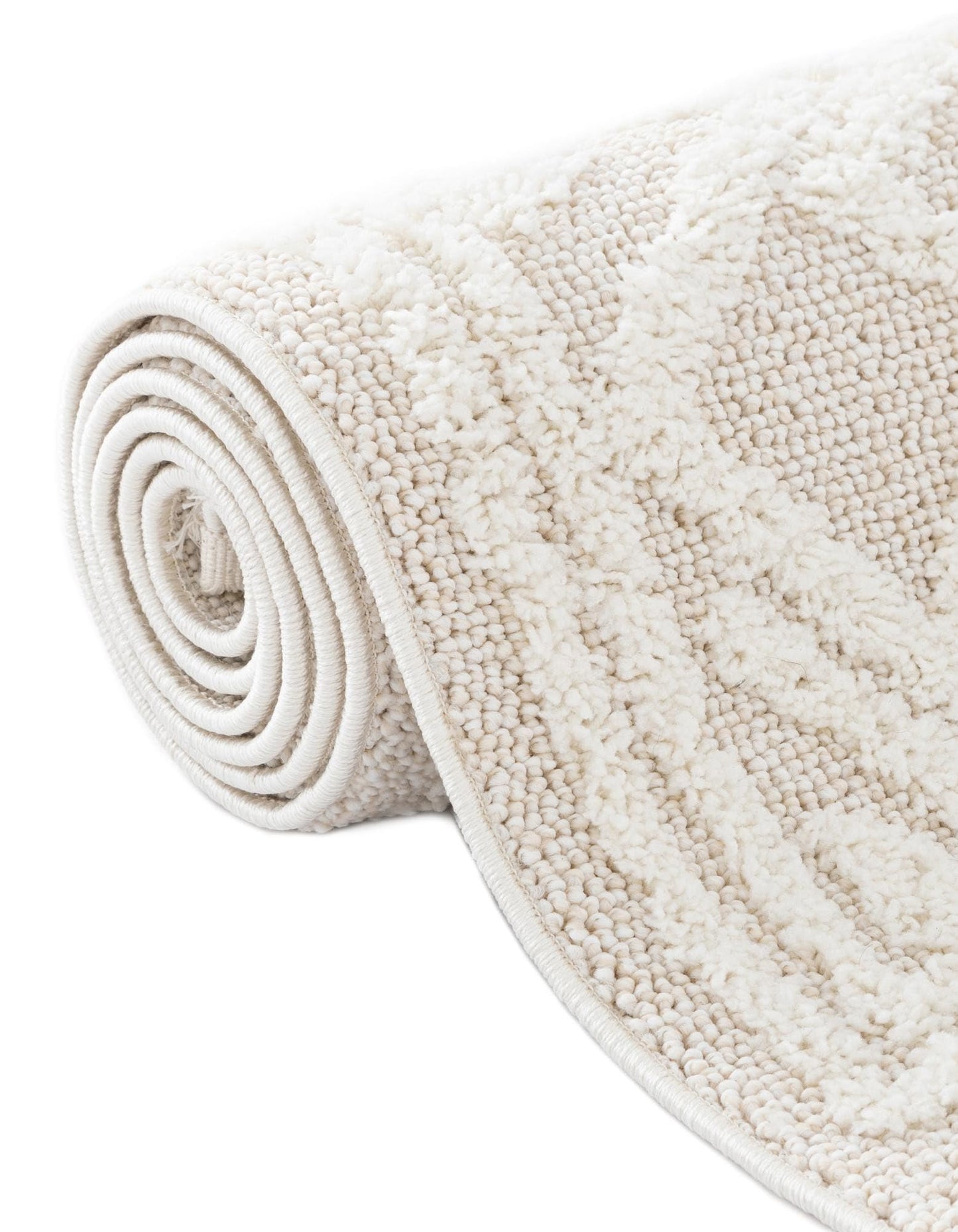 Rugs.com Boho Collection Rug – 4 Ft Runner Ivory Medium-Pile Rug Perfect for Hallways, Entryways
