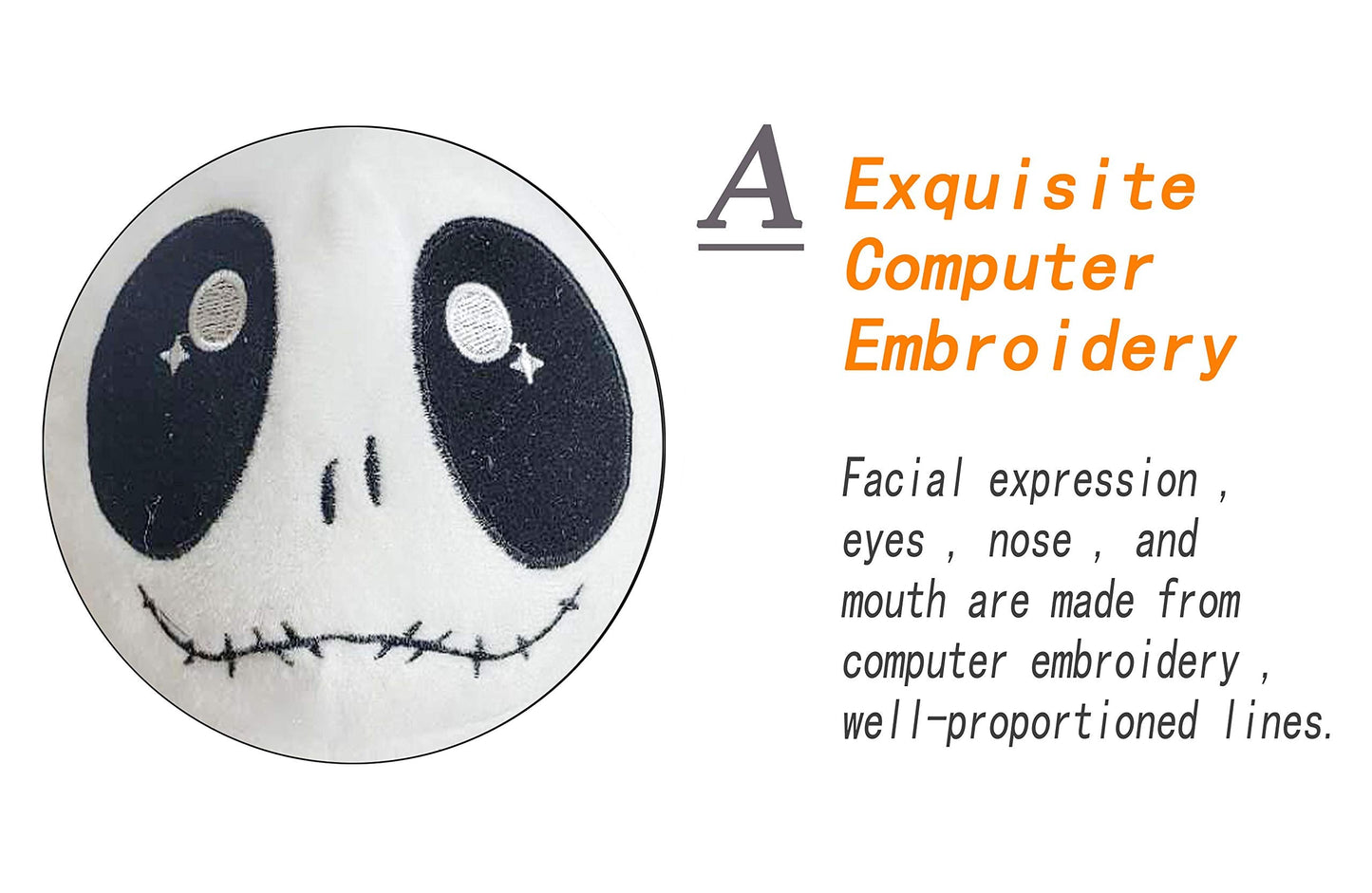 illuOKey Jack Skellington Plush Doll Nightmare Before Christmas Toys - Pumpkin King Plush Stuffed Lovely Baby Dolls, 9.5 Inches