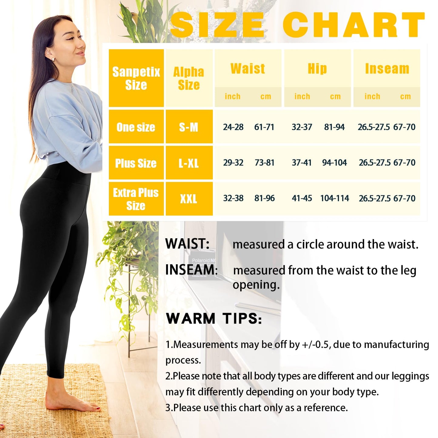 Sanpetix 3 Pack Black Leggings for Women, High Waisted Buttery Soft Leggings for Workout Running Yoga 3Black SM