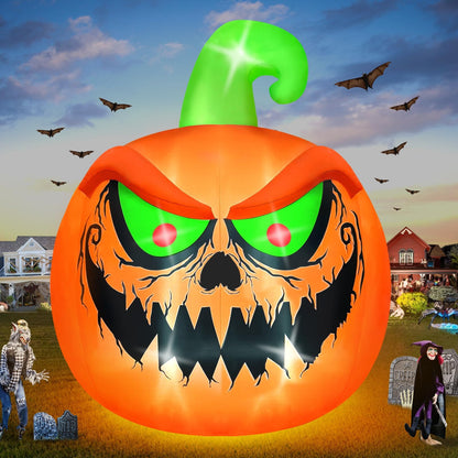 Kalolary 15 FT Giant Halloween Inflatable Pumpkin Outdoor Decorations Blow Up Yard Build-in LEDs for Halloween Outdoor Indoor Garden Lawn Yard Party Decor