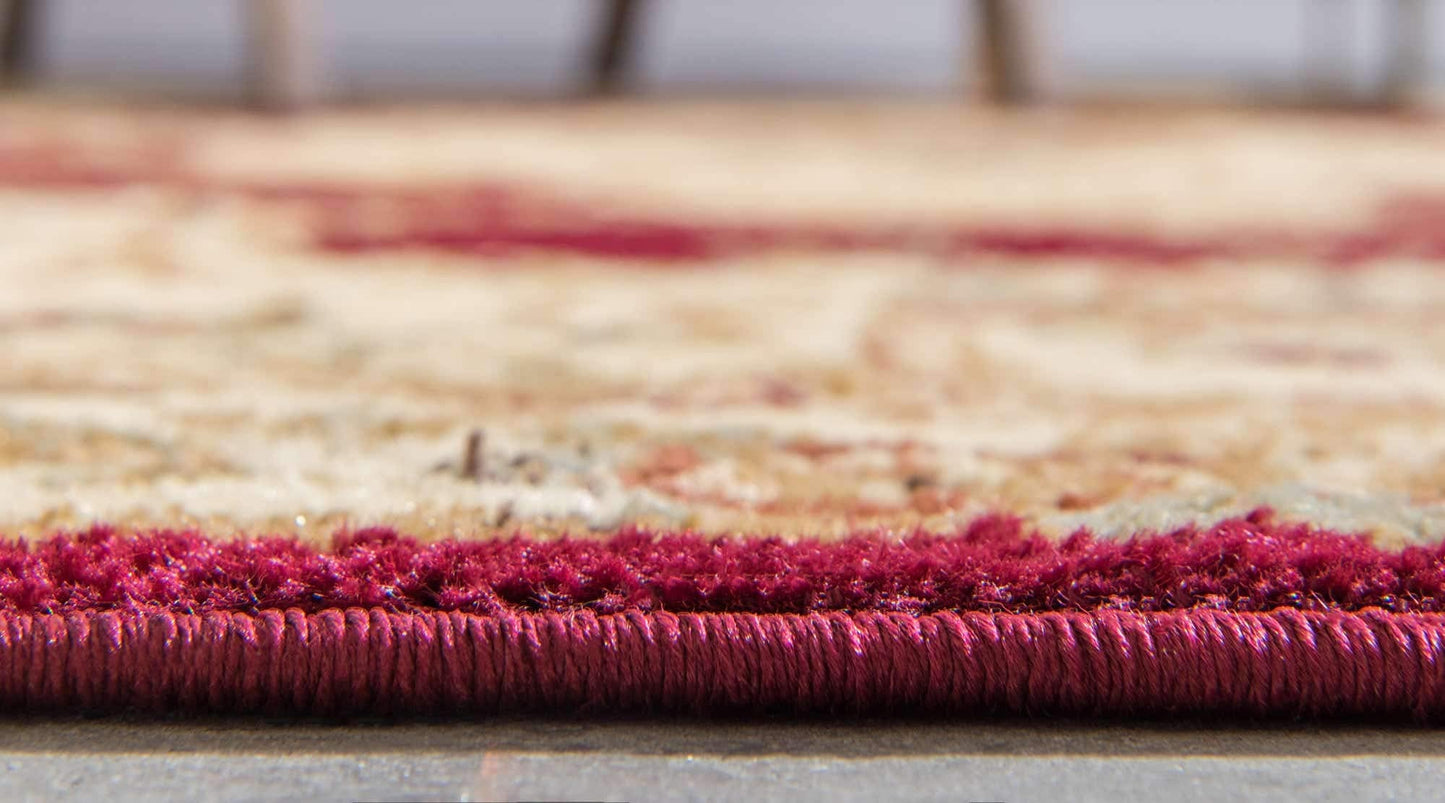 Unique Loom Versailles Collection Traditional Classic Medallion Motif Area Rug (6' 0 x 9' 0 Rectangular, Burgundy/ Ivory)