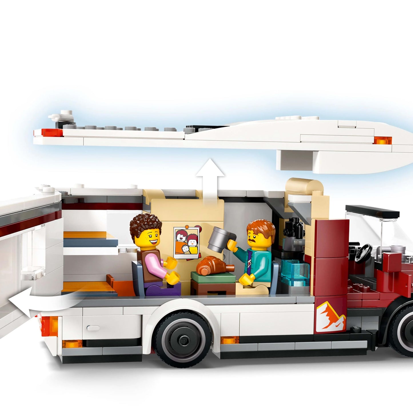 LEGO City Holiday Adventure Camper Van Toy - Creative Building Toys for 6+ Year Old Boys & Girls - Includes 3 Minifigures & Accessories - Gift Ideas for Birthdays & Holidays - 60454