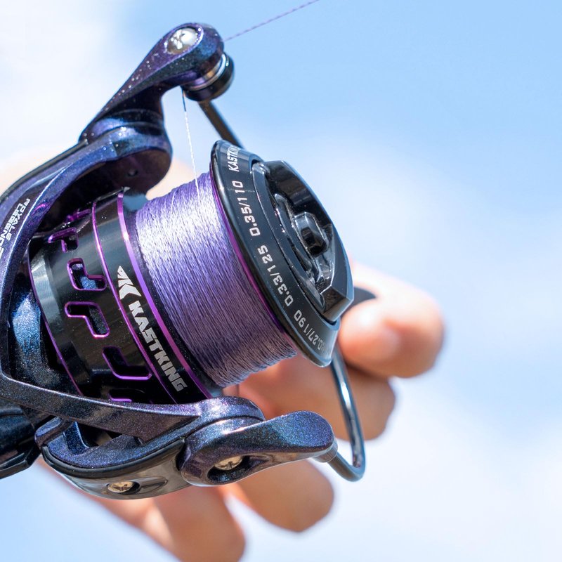 KastKing Destron Braided Fishing Line, Purple, 4 Stands, 40LB, 300Yds