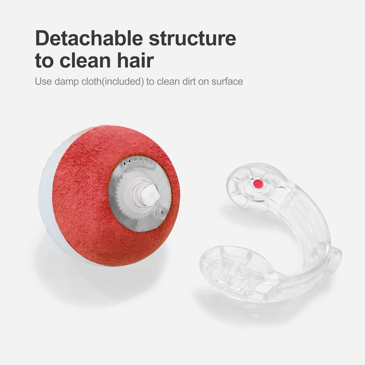 Jkanti Interactive Cat Toys for Indoor Cats,The 3rd Generation Agile Moving Cat Ball with Elastic Mesh Tail,Automatic Kitten Toys for Bored Indoor Adult Cats,Motion Activated (Orange)