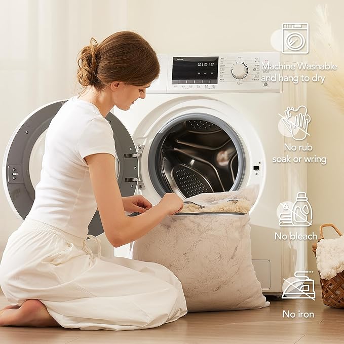 L'AGRATY Faux Fur Throw Blanket: 60" x 80" Luxury Soft Fluffy Rabbit Fur Blankets Twin for Couch Bed Sofa - Cozy Plush Bubble Blankets for Winter: Flannel Fleece Decorative Blanket(Light Linen)