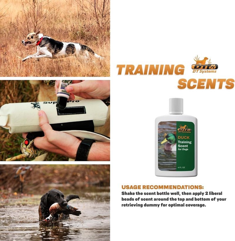 DT Systems Super Pro Series Training Scents - Natural Concentrated Hunting Retriever Scent Aid for Dogs | 4 oz