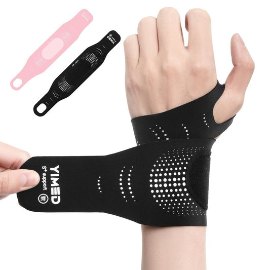 Ultra-Thin Wrist Brace Support for Carpal Tunnel, Wrist Brace for TFCC Tears, Elastic Wrist Wraps for Sports Work Typing Sleeping, Wrist Straps for Weightlifting, Golf, Tendonitis, Arthritis (Black)