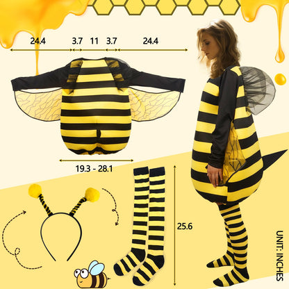 HOMELEX Bumble Bee Costume for Women Funny Animal Halloween Adult Costumes