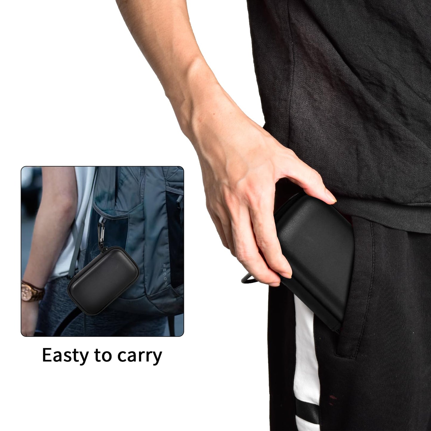 Case Compatible with SanDisk 1TB 2TB 4TB 500GB 8TB for SanDisk Extreme PRO Portable SSD External Hard Drive, Memory Card SD SDXC SDHC Card Storage Holder Organizer (Box Only) Black