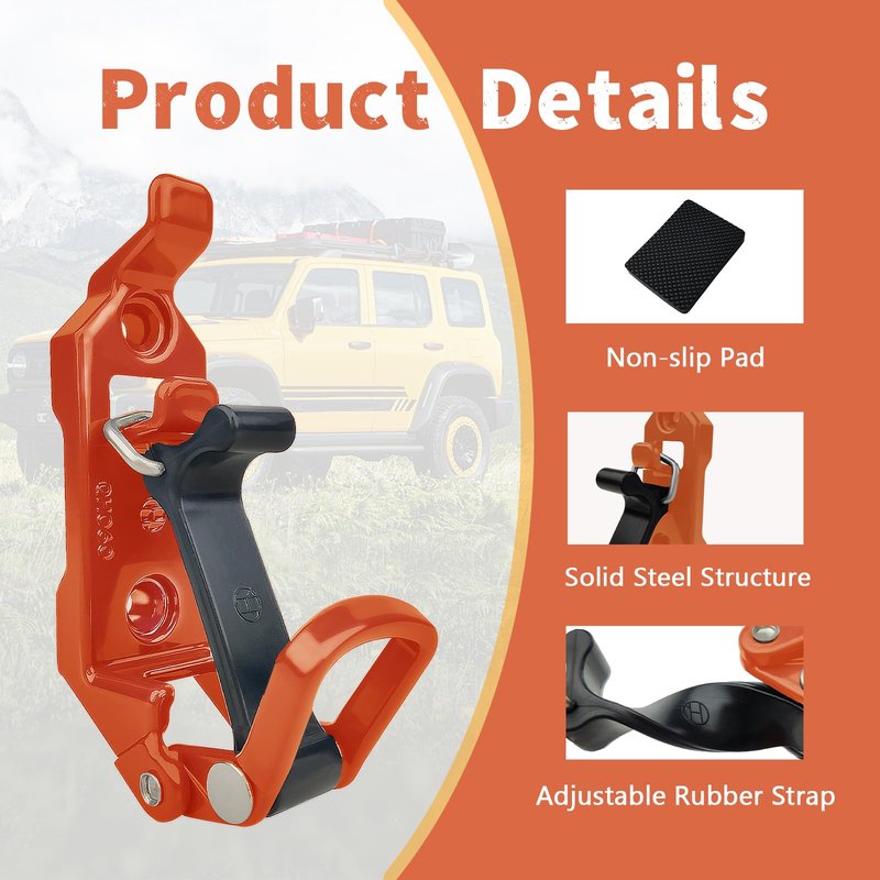 2 PCS Shovel Rack- Perfect Overlanding Gear and Off-Road Accessory for Trucks- Securely Mounts on Roof Rack- Tool Holder,Rubber Clamp Grip Mount Kit Fits Shovel Holder Wall Mount, and Pole Clamp