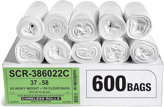 Aluf Plastics 55-60 Gallon Trash Bags Source Reduction Series Value High