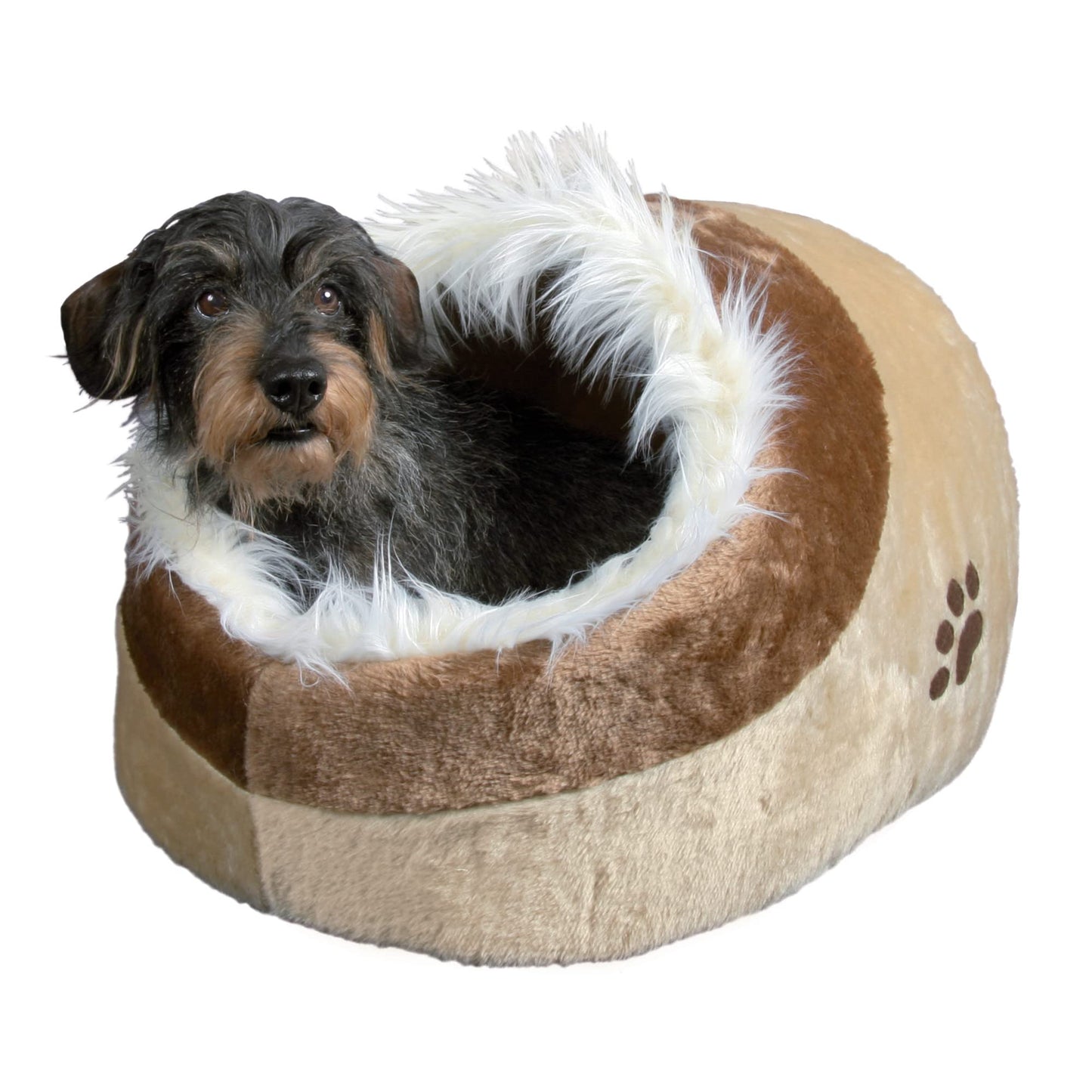 Trixie Dog Minou Cushy and Cuddly Cave, Polyester, 41 x30 x50 cm, Beige/ Brown