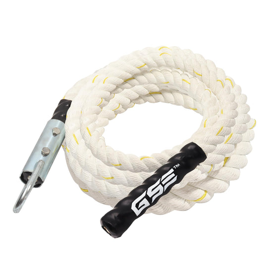 GSE Games & Sports Expert Gym Climbing Rope, Polyester Workout Rope for Indoor/Outdoor and Home Workouts. Great for Climbing Exercises, Strength Training - 6,10,15,20,25,30 Feet Lengths Available