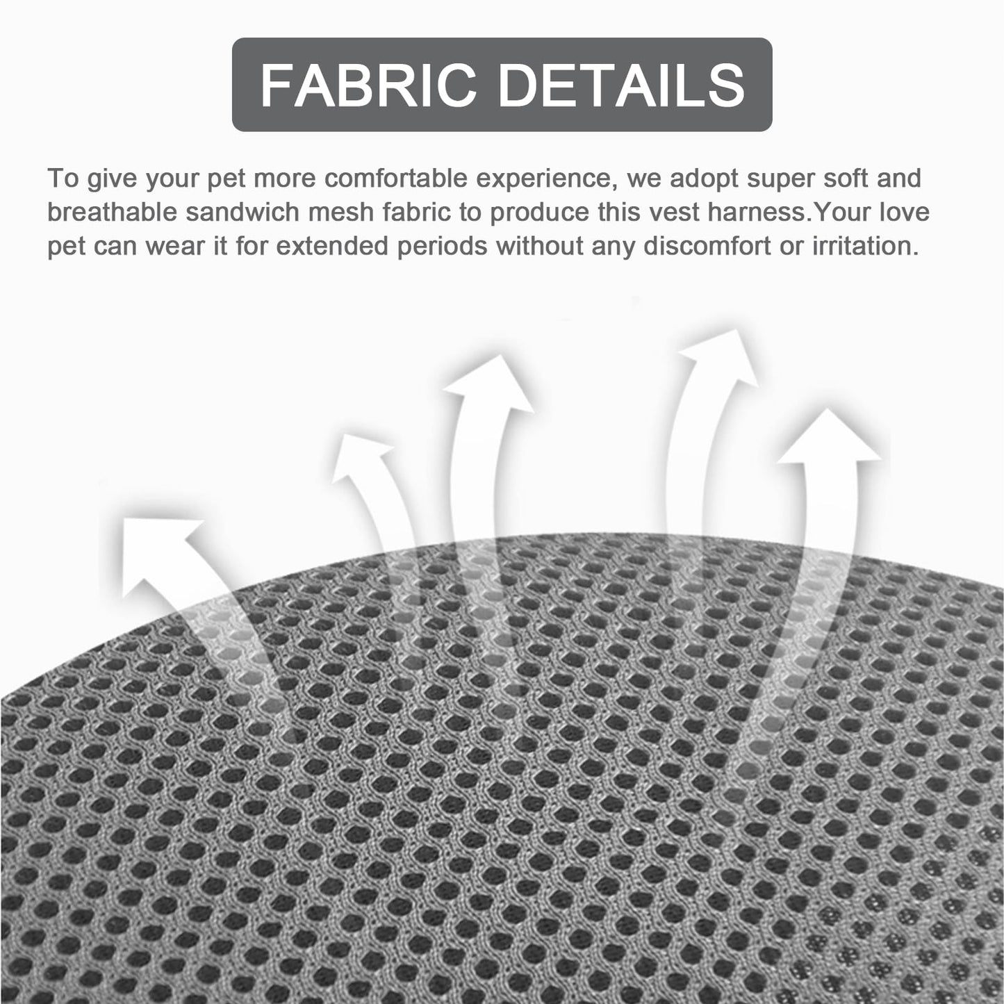 Cat Harness and Leash Set, Upgraded Escape Proof Adjustable Kitten Vest with Lead for Small Cat Outdoor Walking, Soft Breathable Mesh Jacket with Reflective Strips for Dark Night (S, Mature Gray)