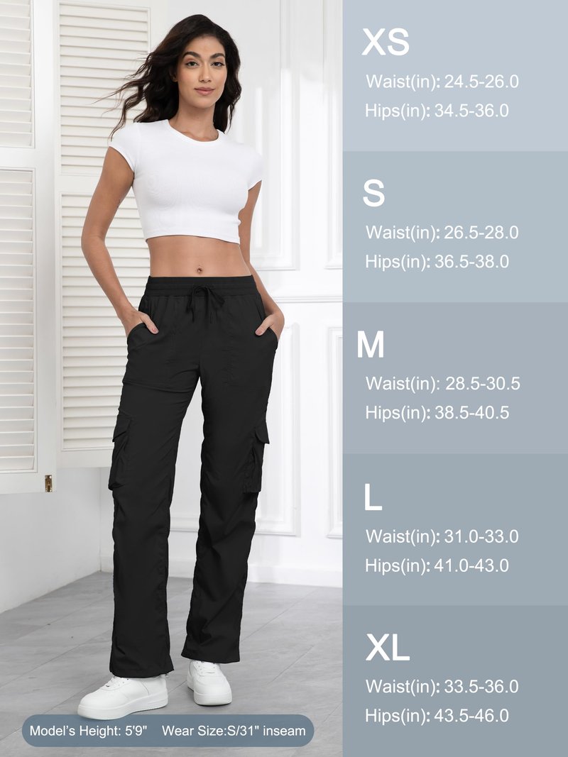Tapata Womens 28/31/34 Inseam Lightweight Cargo Dance Studio Pants Ruched Petite/Regular/Tall Joggers for Workout Casual