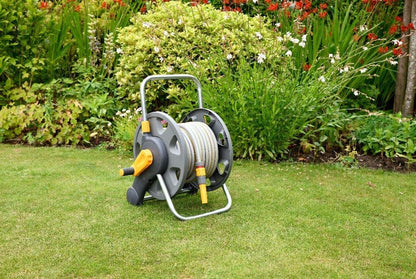 HOZELOCK - Hose Reel 60m 2-in-1 (Reel and Wall Fixings Only) : Free-standing or Wall-mounted, Reel With Lightweight, Robust Main Body for Durability and Flexibility of Use [2475R0000]