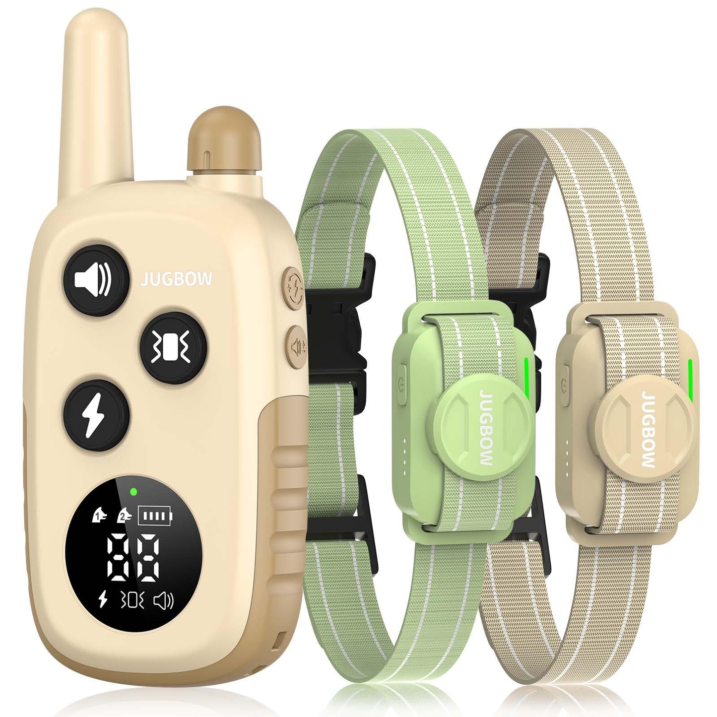 Jugbow Dog Shock Collar 2 Dogs (5-120Lbs) - 4200FT Dog Training Collar with Remote for Large Medium Small Dogs, Rechargeable Waterproof IPX8 E Collars with Beep (1-3) Vibration(1-3) Safe Static(0-99)