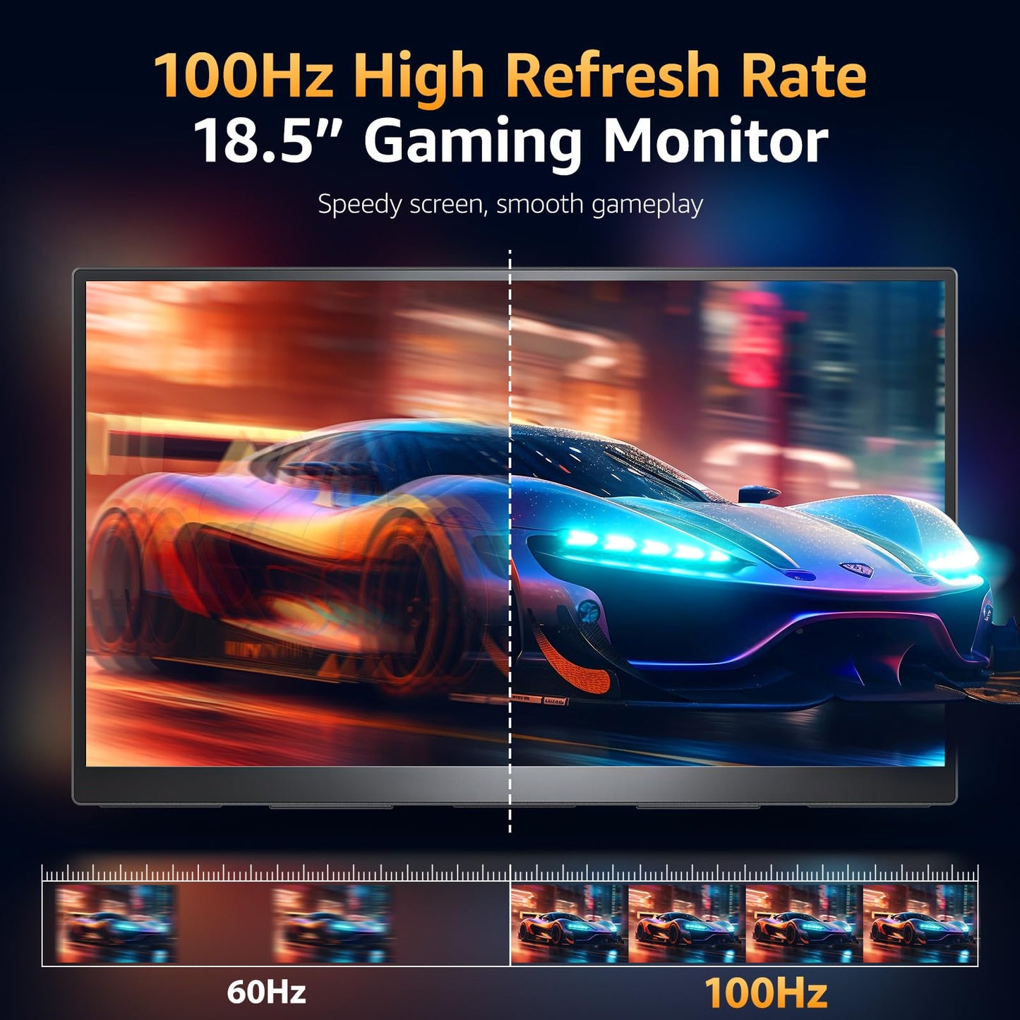 Portable Monitor 15.6" FHD 87% sRGB 60Hz IPS HDR HDMI USB-C Travel Monitor for Laptop MacBook PC Surface PS5 Xbox, External Display with Kickstand & Speakers, VESA Compatible
