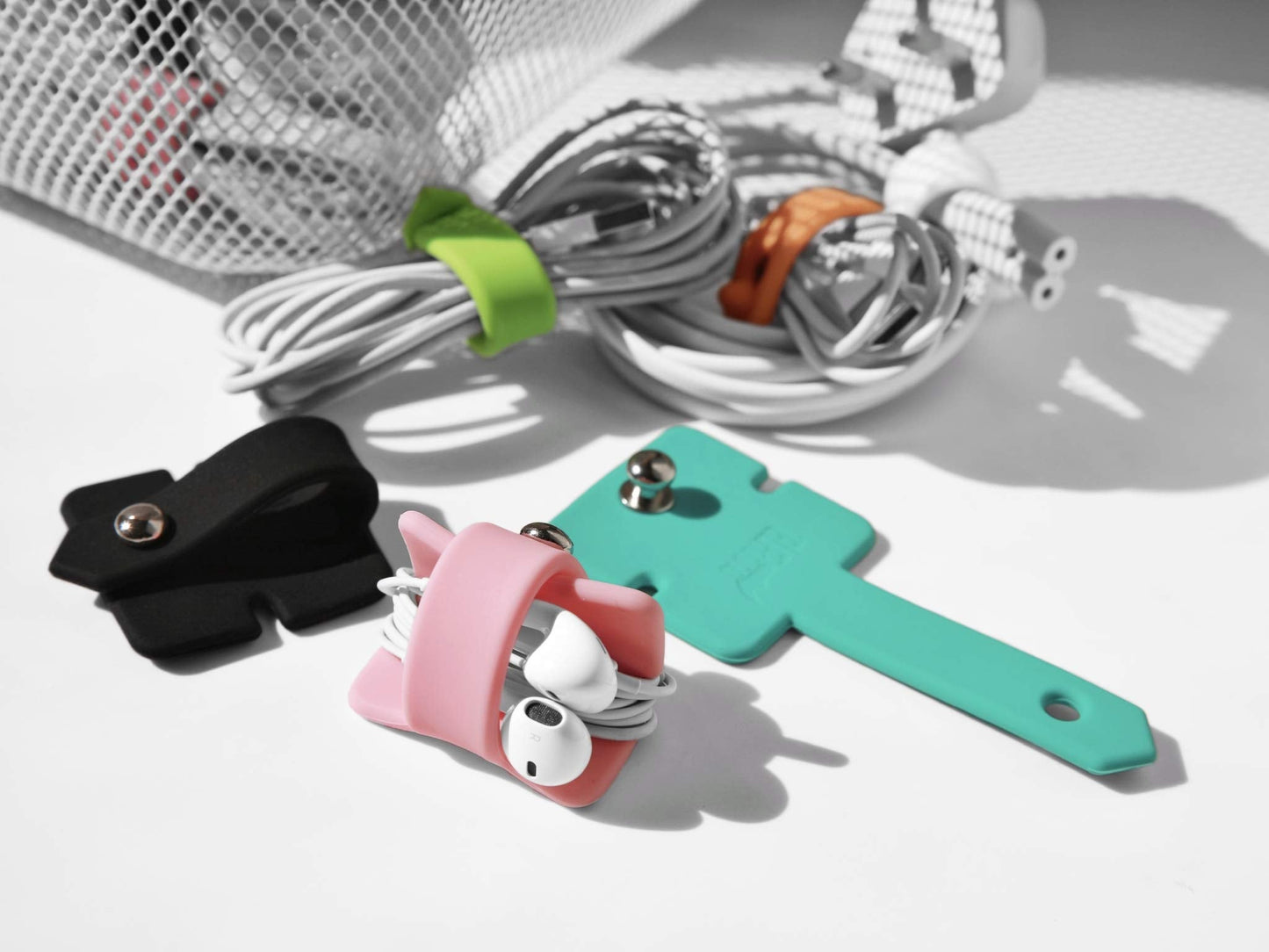 ELFRhino Cord Organizer Earbuds Holder Earphone Wrap Earphones Organizer Headset Headphone Earphone Wrap Winder Cord Manager Cable Winder Set of 2