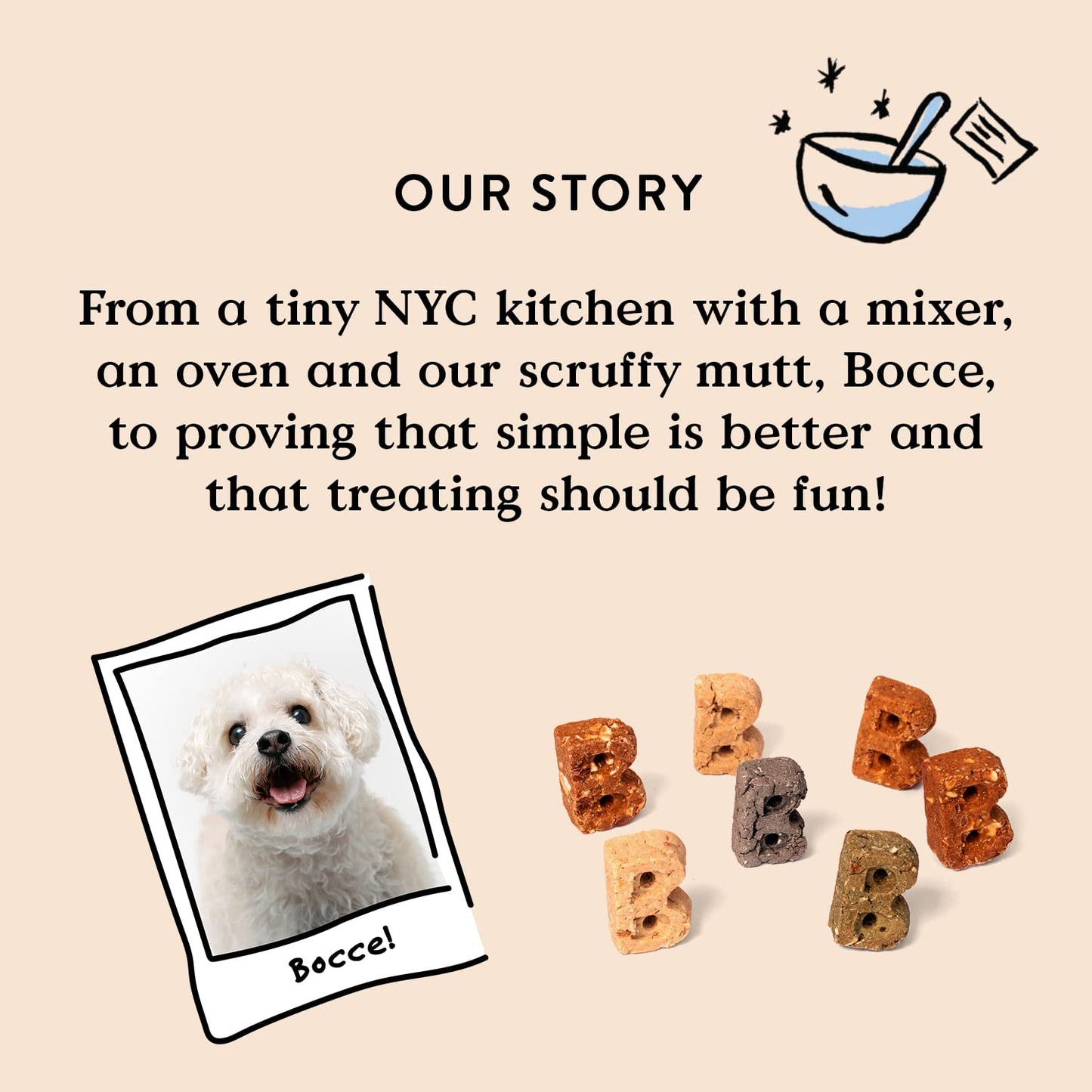 Bocce's Bakery Oven Baked Bac'N Nutty Treats for Dogs, Everyday Wheat-Free Dog Treats, Made with Real Ingredients, Baked in The USA, All-Natural PB & Bacon Biscuits, 5 oz