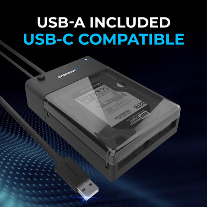 SABRENT Hard Drive Docking Station, SSD HDD 2.5 3.5 Inch SATA to USB Adapter, External SSD Enclosure Hard Drive Reader, Fast Data Transfer Hard Drive Enclosure, Tool-Free (EC-DFLT)
