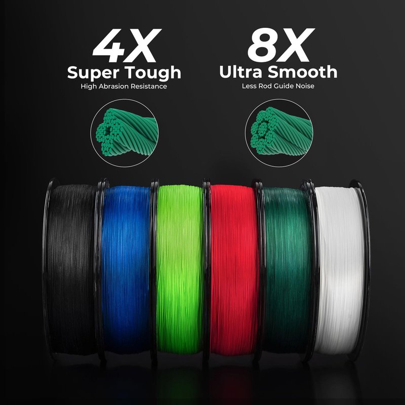 KastKing Superpower ColorShield Braided Fishing Line, Moss Green,8LB,500Yards,X8