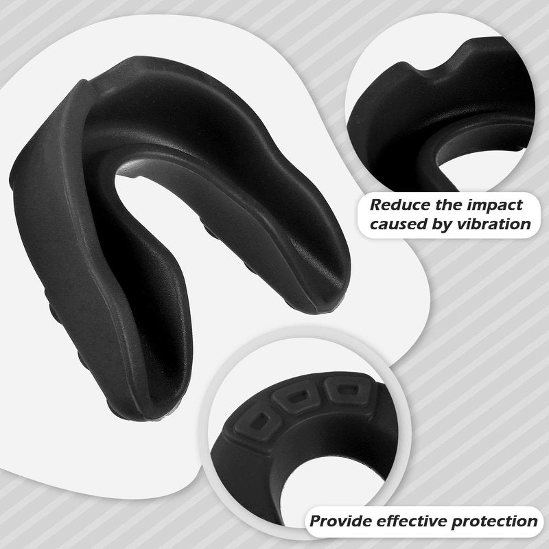 Frienda 50 Pcs Football Mouth Guards Bulk Youth Football Mouthpiece Sports Athletic Mouthguard Teeth Guard for Hockey Karate Basketball Boxing Lacrosse Rugby(Black)
