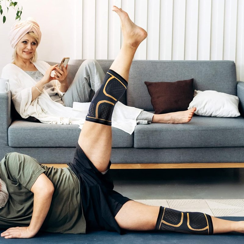 Copper Knee Braces - Compression Sleeves for Pain Relief & Support | 2-Pack, X-Large