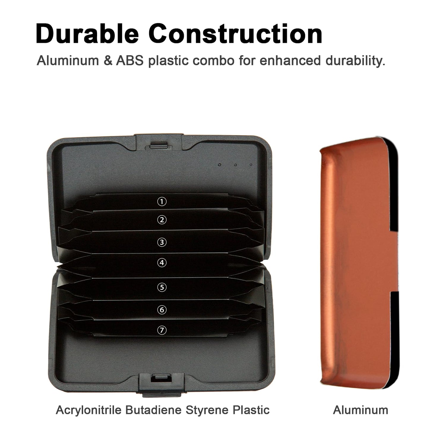 Kaabao Credit Card Holder, RFID Blocking Metal Card Wallet for Women Men Slim ID Card Holders Protector Aluminum Business Hard Case (Red)