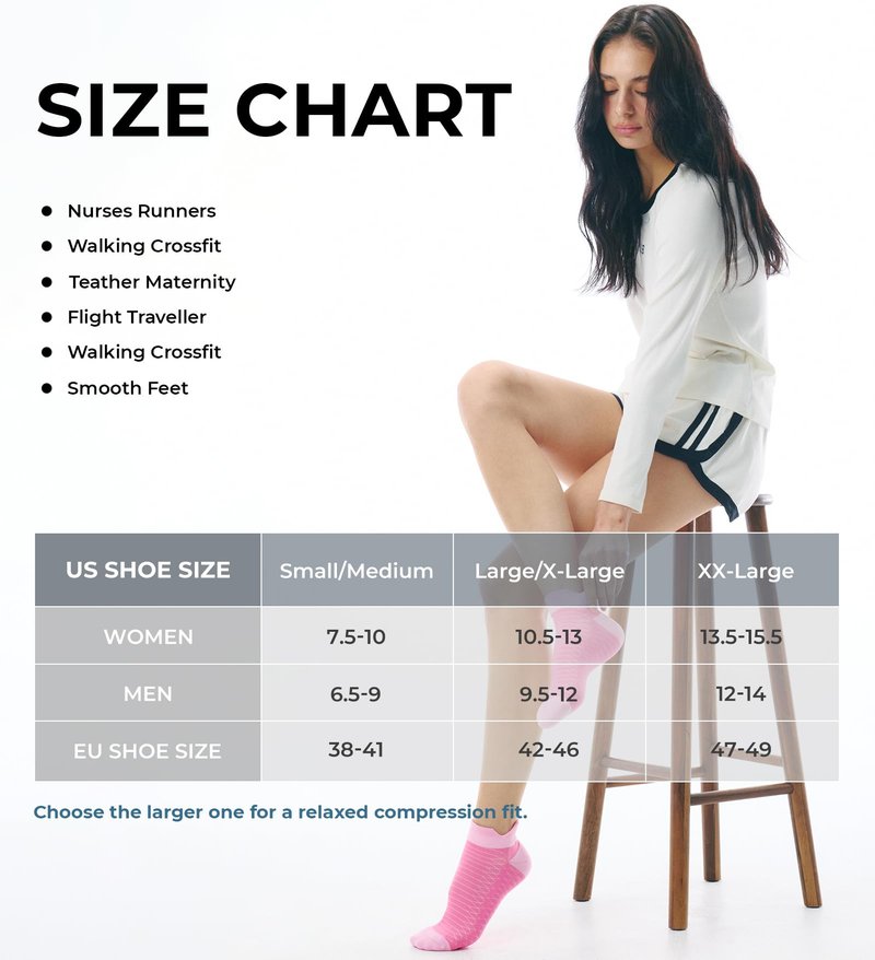 FITRELL Ankle Compression Socks for Women & Men - Cushioned Arch Support Running Socks, Plantar Fasciitis Relief, Vibrant Mixed, 6 Pairs, S/M
