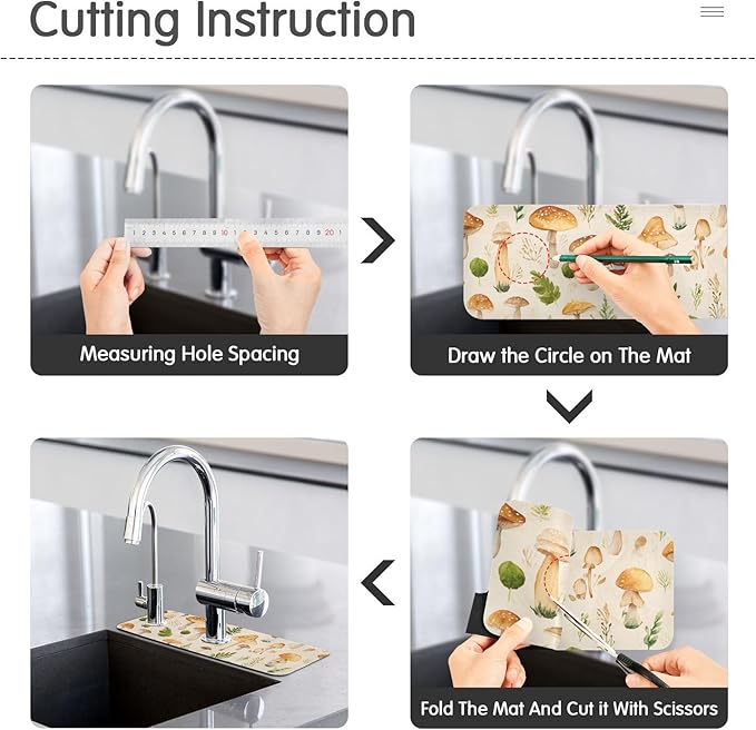 Kitchen Sink Splash Guard 1 PC 30 Inch Sink Faucet Mat Splash Guard