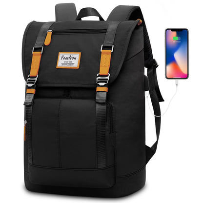 YAMTION Laptop Backpack,College Bookbag High School Backpack for Girls & Boys Teenagers,Backpack Business Laptop Backpack with USB Charging Port for Women & Men