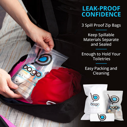 bago 8 Pcs Packing Cubes For Travel - 5 Packing Cube with 3 ZipLock Bags - Travel Cubes to Get Maximum Storage, Save Time & Effort to Pack - Happy Traveling (BlackBluePurpGreenPink)