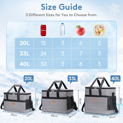 Lifewit Insulated Bag 30L Lunch Bag for Men Women Children Lunch Bag Cooler Protection