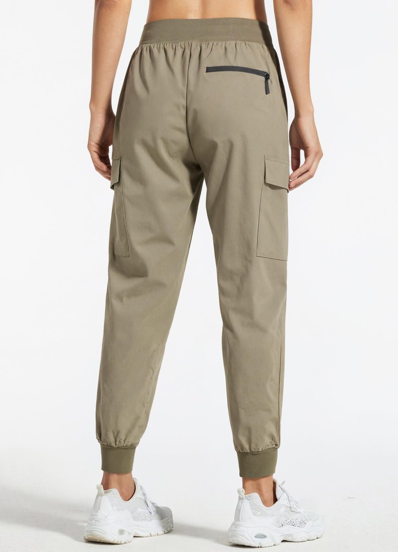 Libin Women's Cargo Joggers Lightweight Quick Dry Hiking Pants Athletic Lounge Casual Travel, Khaki XL