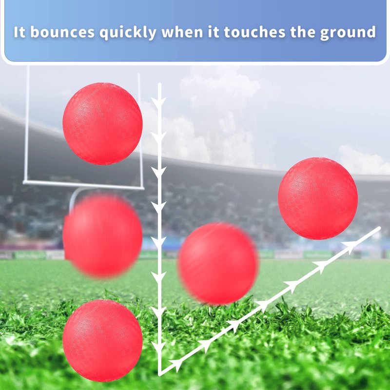 Civaner 2 Pack 5 Inch Dodgeball Balls Red & Blue Playground Dodgeballs Small Playground Ball for Kids Teens Adults PVC Gym Sports Ball for Outdoor Yoga Four Square PE Games Recess Exercise Play
