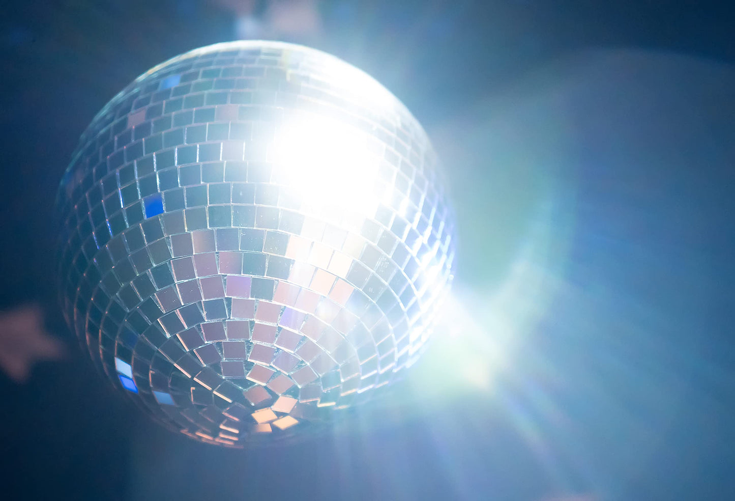 The Dreidel Company Mirror Disco Ball 3" Inch Silver Hanging Ball with Attached String for Hanging, Reflects Light, Party Favor (Pack of 4)