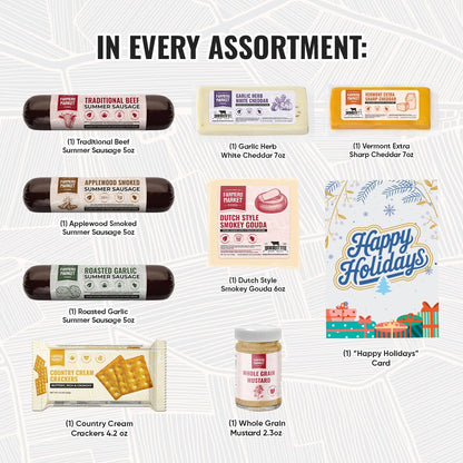 Farmers Market, Gluten Free, Keto, Paleo, Low Sodium, Zero Sugar, Christmas Holiday Charcuterie Gift Box Basket, Traditional Assortment