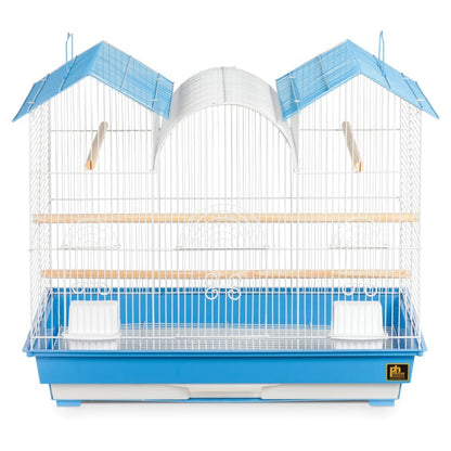 Prevue Hendryx Triple Roof Cockatiel Cage, Blue and White