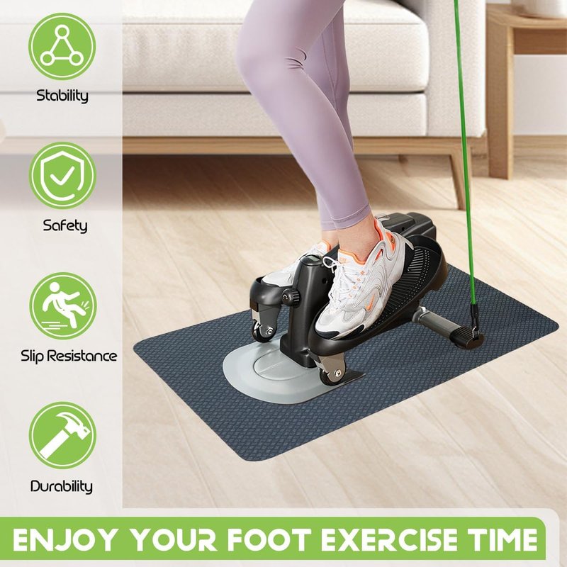 Double-Sided Non-Slip Workout Mat - Anti-Slip Exercise Mat for Mini Elliptical | Perfect for Desk Use