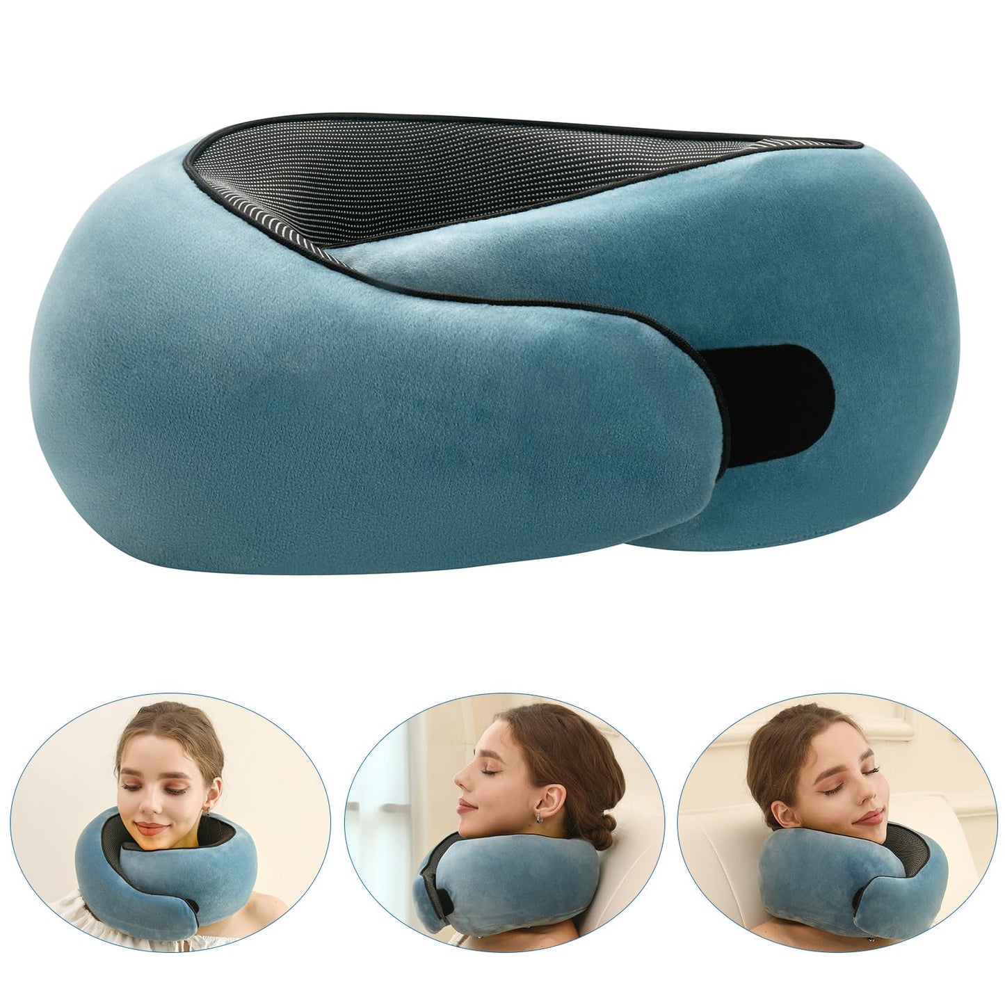 2024 New Memory Foam Travel Pillow for Airplanes,Neck Pillow for Traveling,Neck Plus Travel Pillow,Neck Plus Travel Neck Pillow